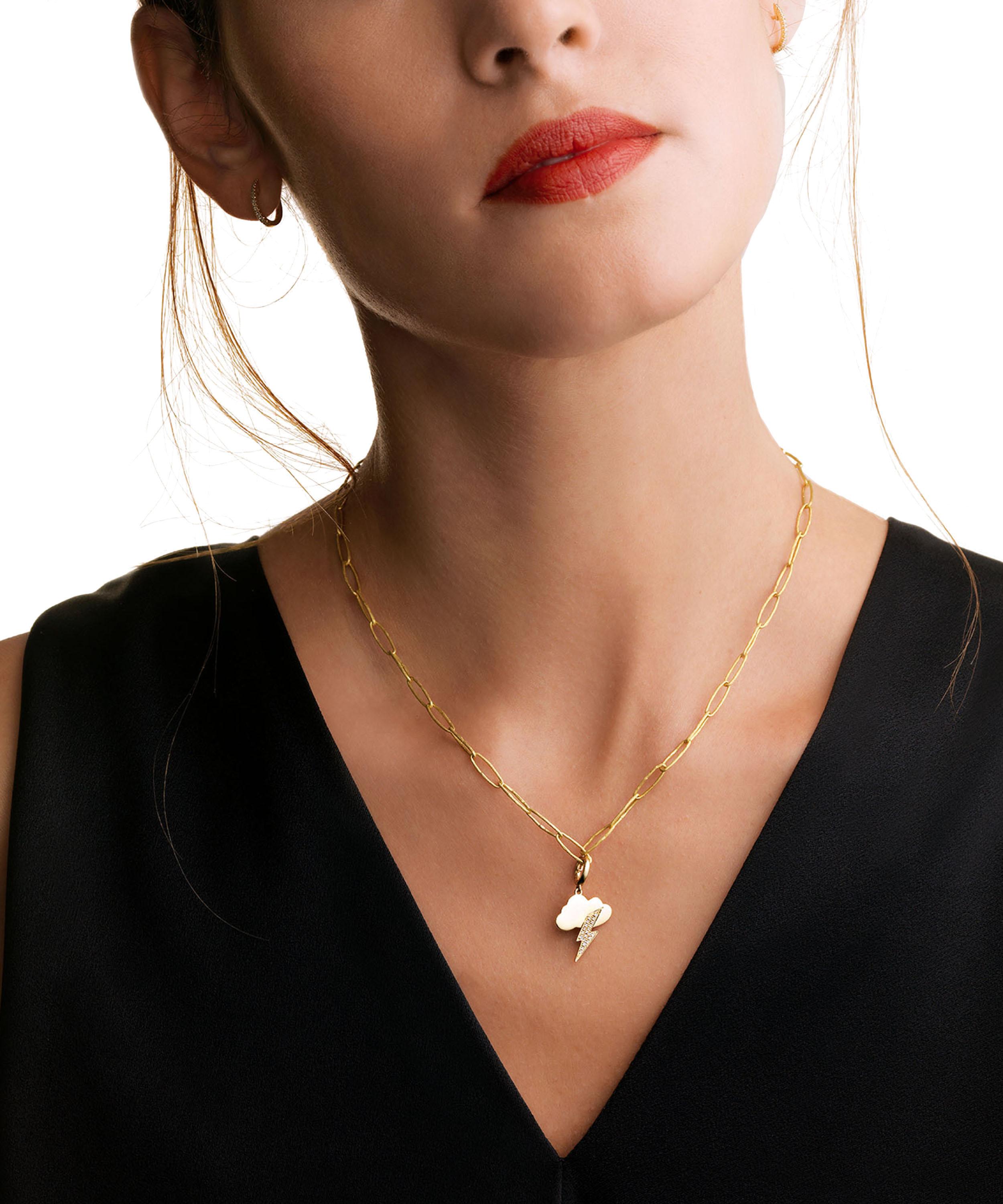 Annoushka - x The Vampire's Wife 18ct Gold 'Tupelo' Diamond Charm image number 1