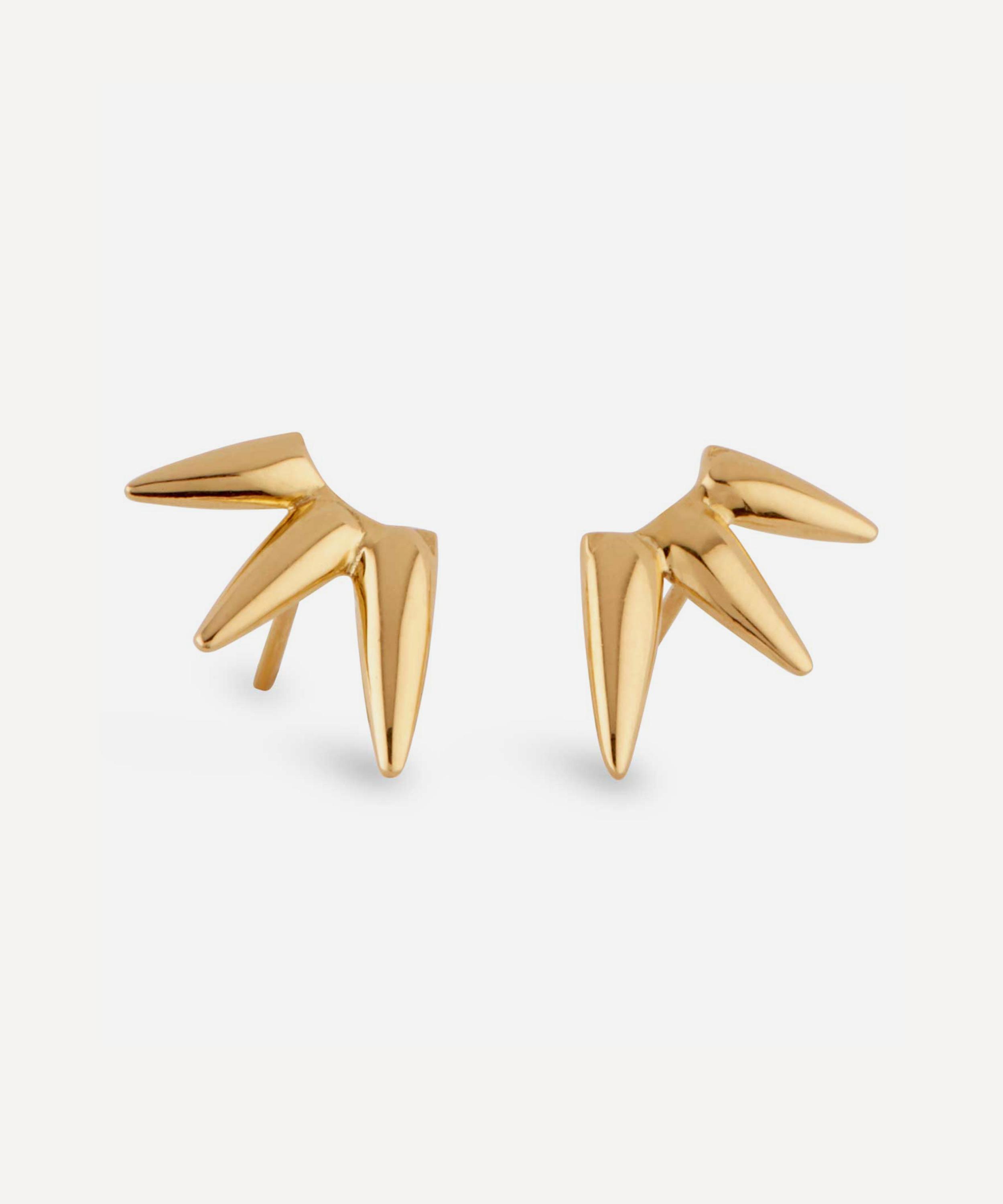 Dinny Hall - Gold Plated Vermeil Silver Sunbeam Georgie Stud Earrings image number 
