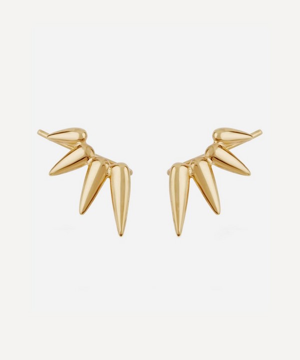 Dinny Hall - Gold Plated Vermeil Silver Sunbeam Christina Crawler Hook Earrings image number null