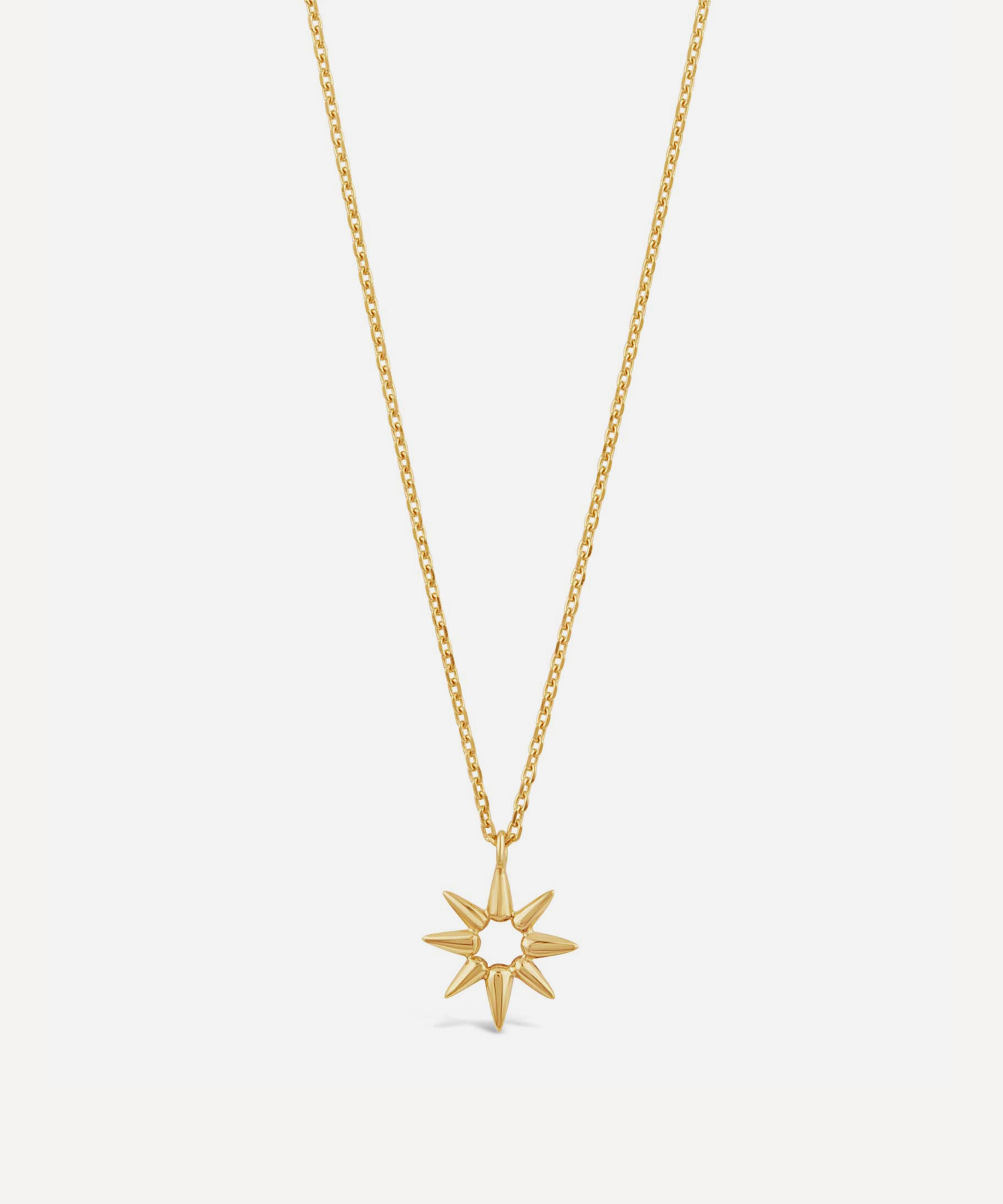 Dinny Hall - Gold Plated Vermeil Silver Sunbeam Edith Mini Pendant Necklace image number 0