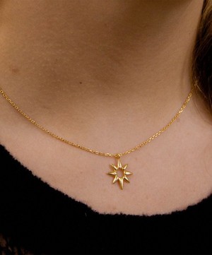 Dinny Hall - Gold Plated Vermeil Silver Sunbeam Edith Mini Pendant Necklace image number 1