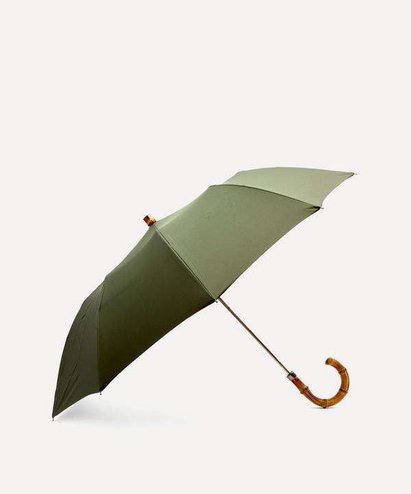 London Undercover - Whangee Cane Crook Handle Telescopic Foldable Umbrella image number null