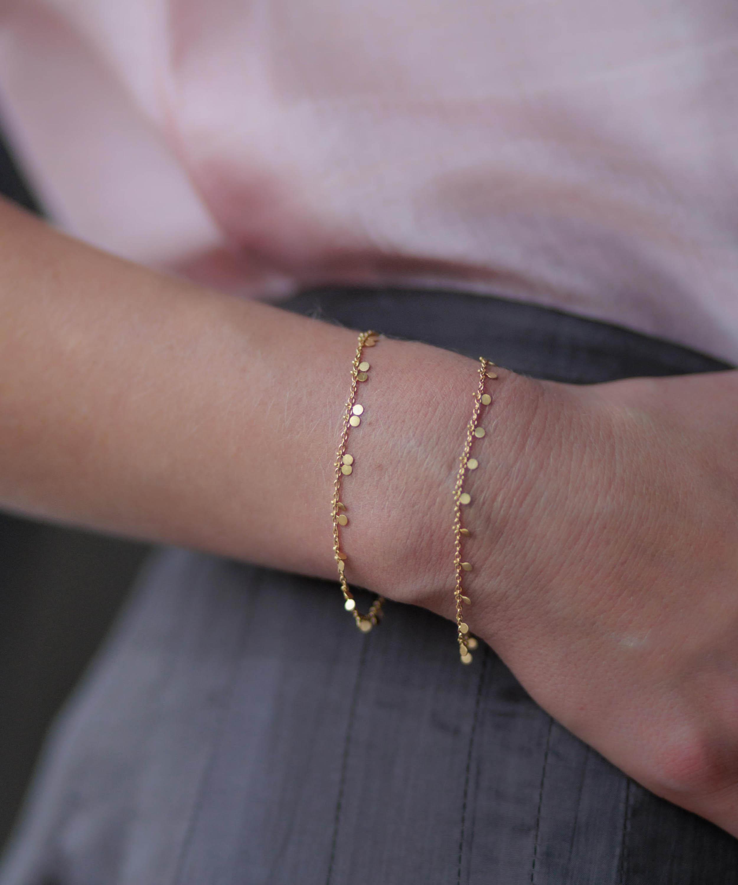 Sia Taylor - Gold Rainbow Tiny Double Dots Bracelet image number 1