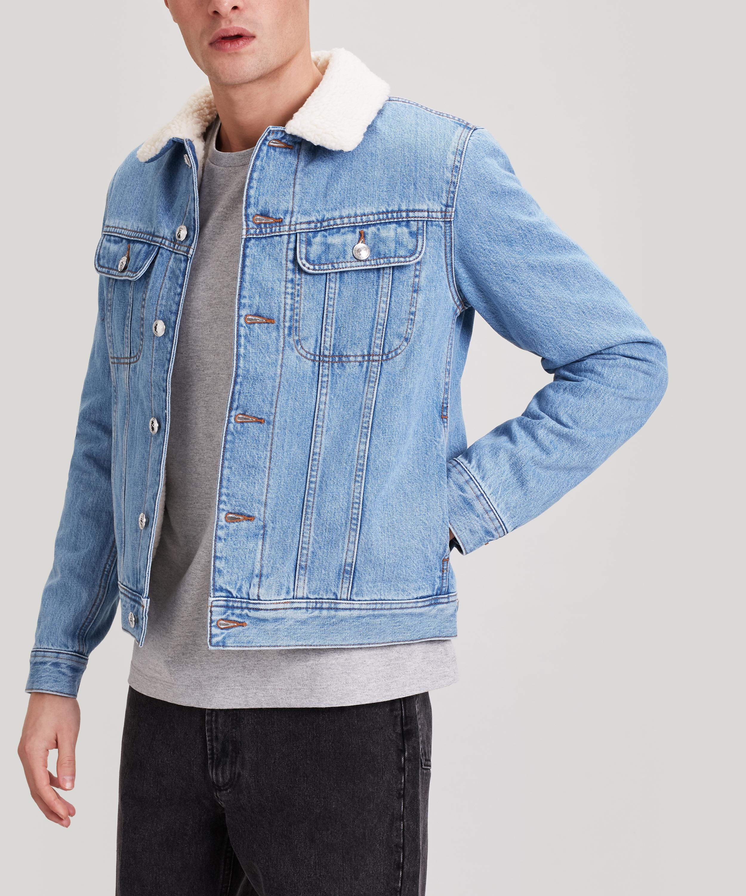 denim jacket with sheepskin lining