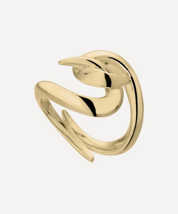 Shaun Leane - Gold Plated Vermeil Silver Hook Ring image number null