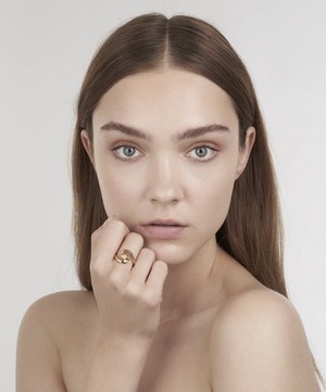 Shaun Leane - Gold Plated Vermeil Silver Hook Ring image number 1