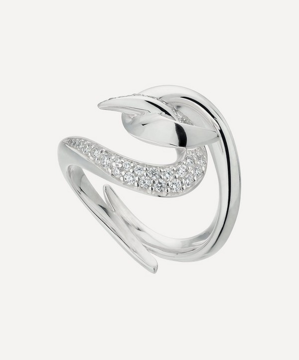 Shaun Leane - Silver Hook Diamond Ring image number null