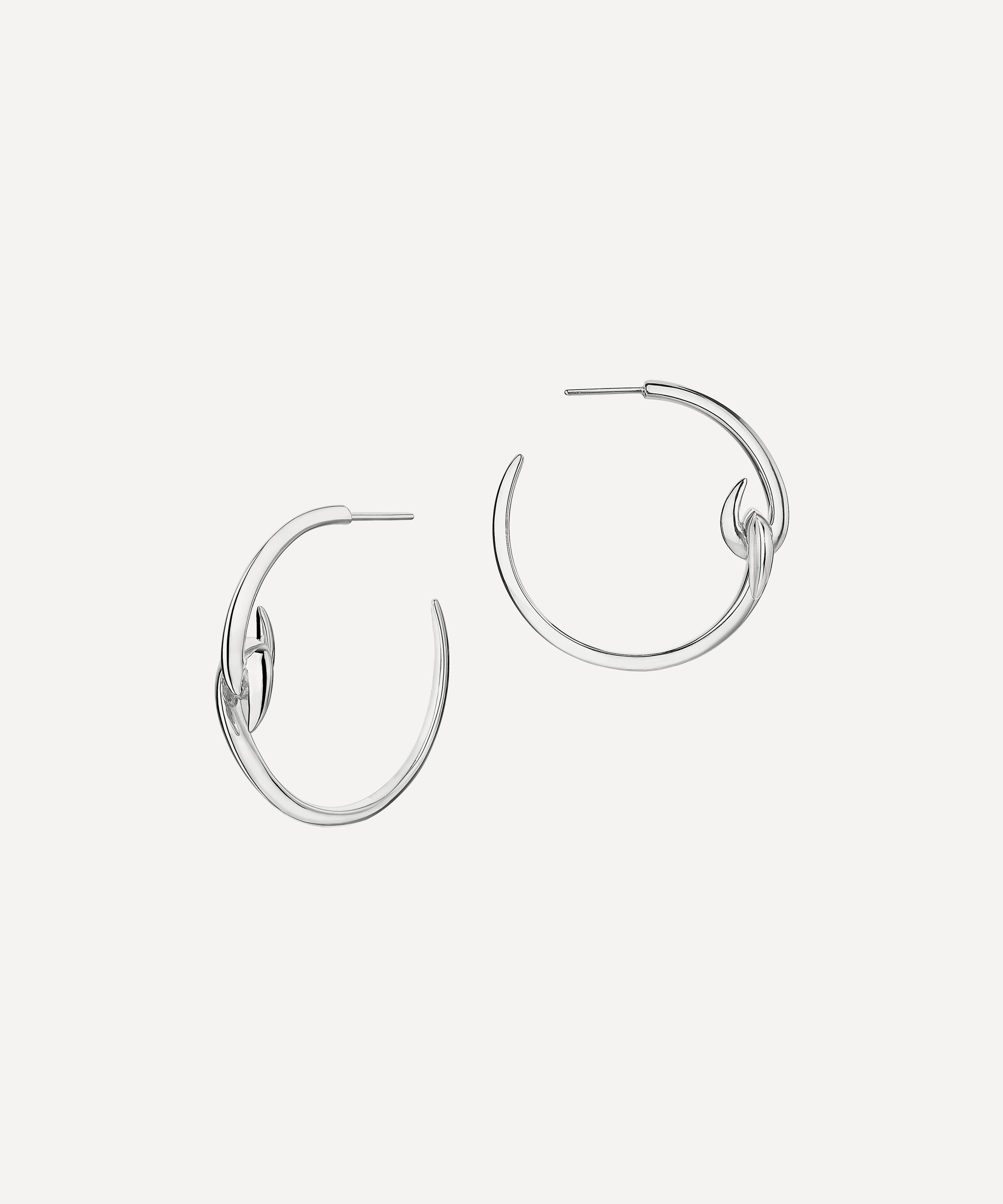 Shaun Leane - Sterling Silver Hook Hoop Earrings image number 0