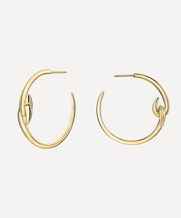 Shaun Leane - Gold Plated Vermeil Silver Hook Hoop Earrings image number null