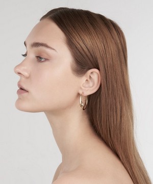 Shaun Leane - Gold Plated Vermeil Silver Hook Hoop Earrings image number 1