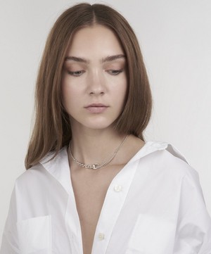 Shaun Leane - Silver Hook Chain Choker Necklace image number 1