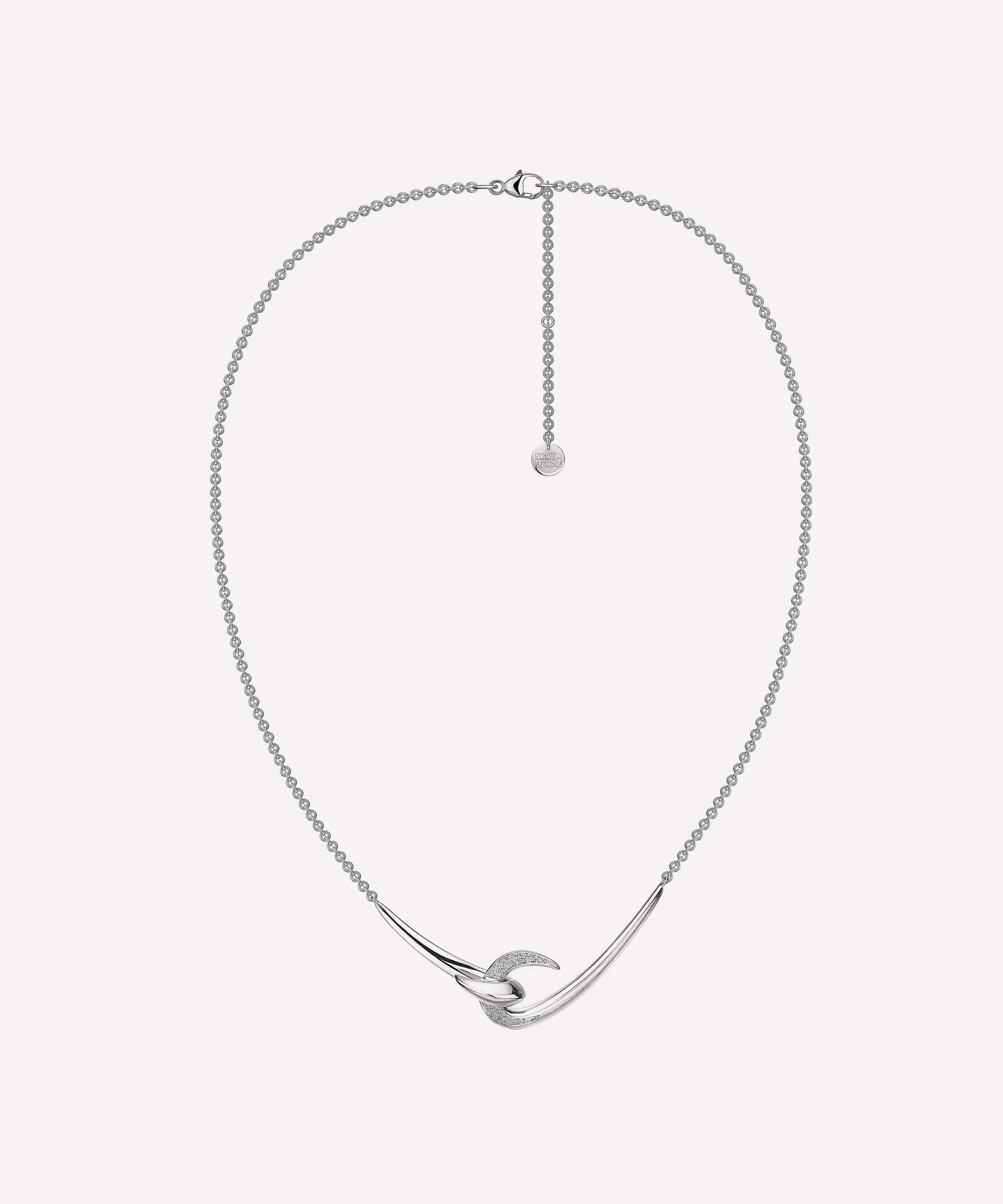 Shaun Leane - Silver Hook Diamond Pendant Necklace image number 0