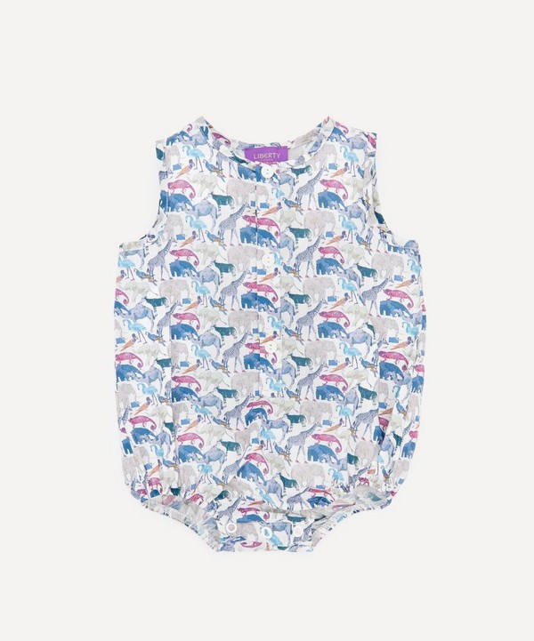 Liberty - Queue For The Zoo Button-Up Romper 3-24 Months image number null