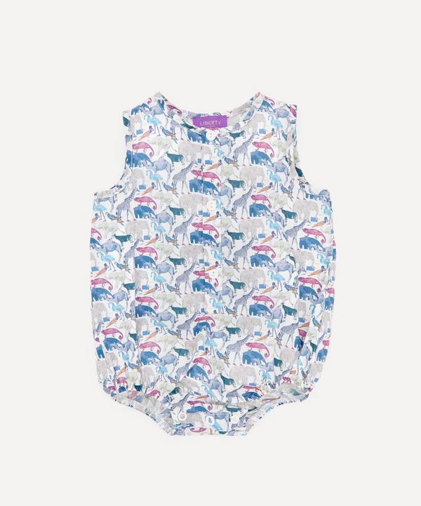 Liberty - Queue For The Zoo Button-Up Romper 3-24 Months image number null