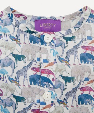 Liberty - Queue For The Zoo Button-Up Romper 3-24 Months image number 1