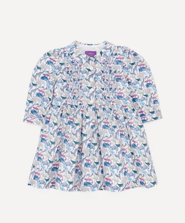 Liberty - Queue For The Zoo Long Sleeved Shirt Dress 2-10 Years image number null
