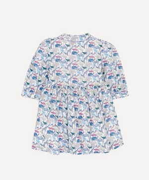 Liberty - Queue For The Zoo Long Sleeved Shirt Dress 2-10 Years image number 2