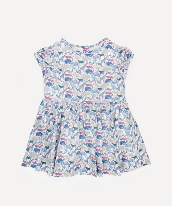 Liberty - Queue For The Zoo Short Sleeved Dress 2-10 Years image number null