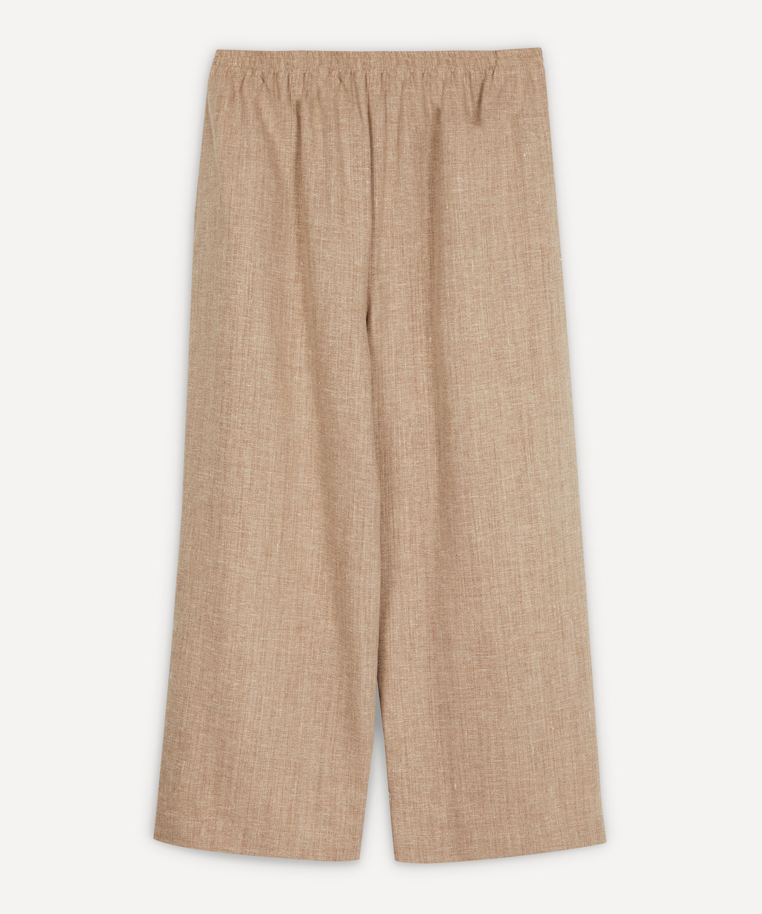 cropped linen trousers