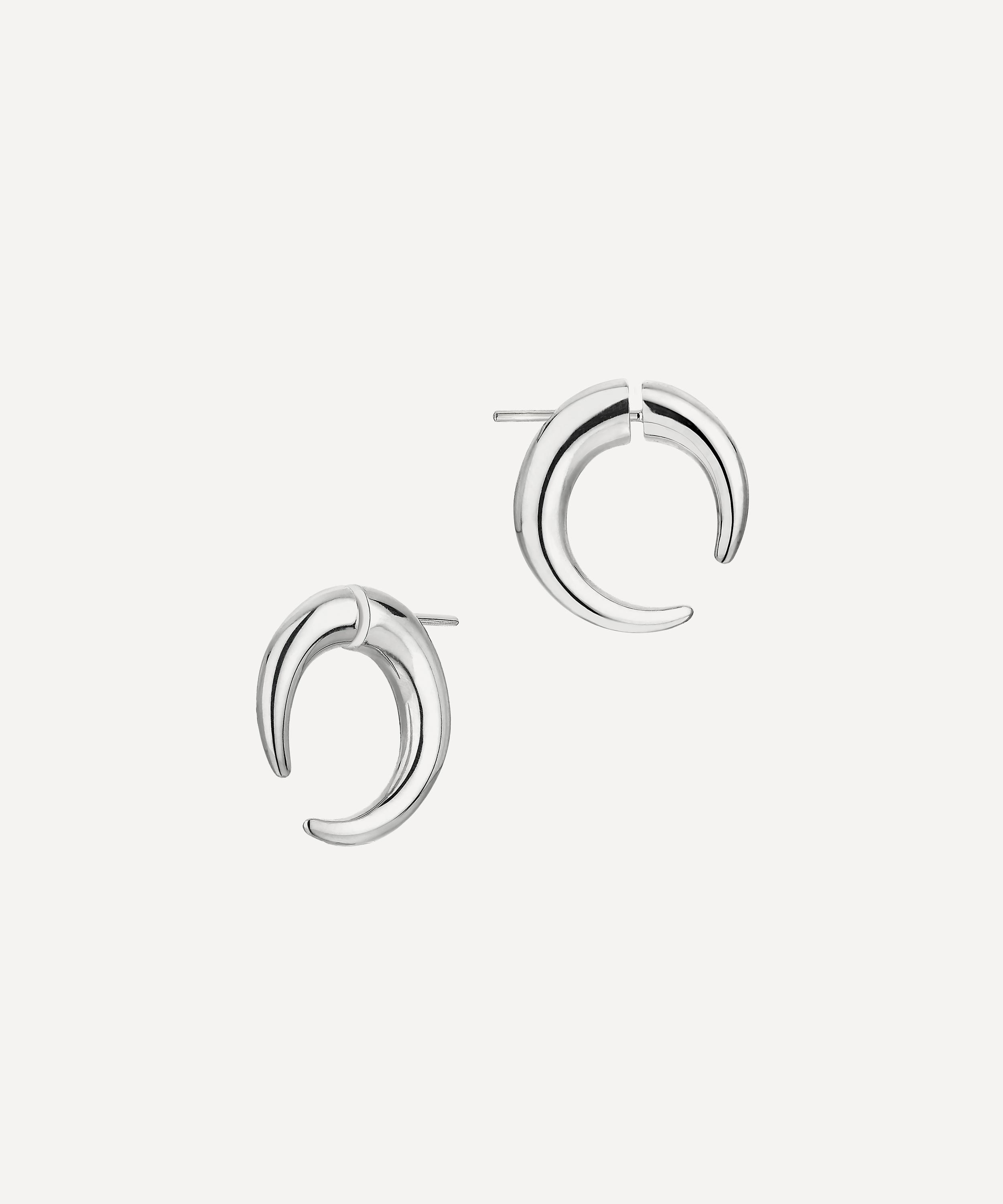 Shaun Leane - Sterling Silver Talon Small Hoop Earrings image number 0