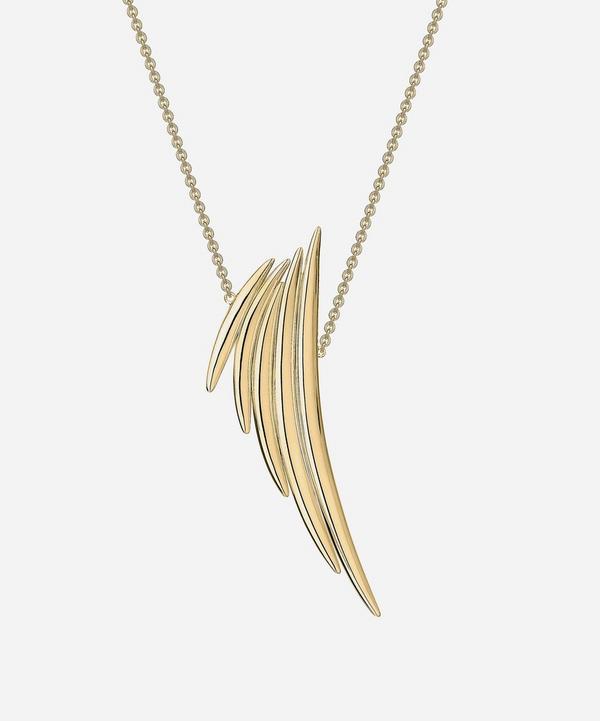 Shaun Leane - Gold Plated Vermeil Silver Quill Drop Pendant Necklace image number null