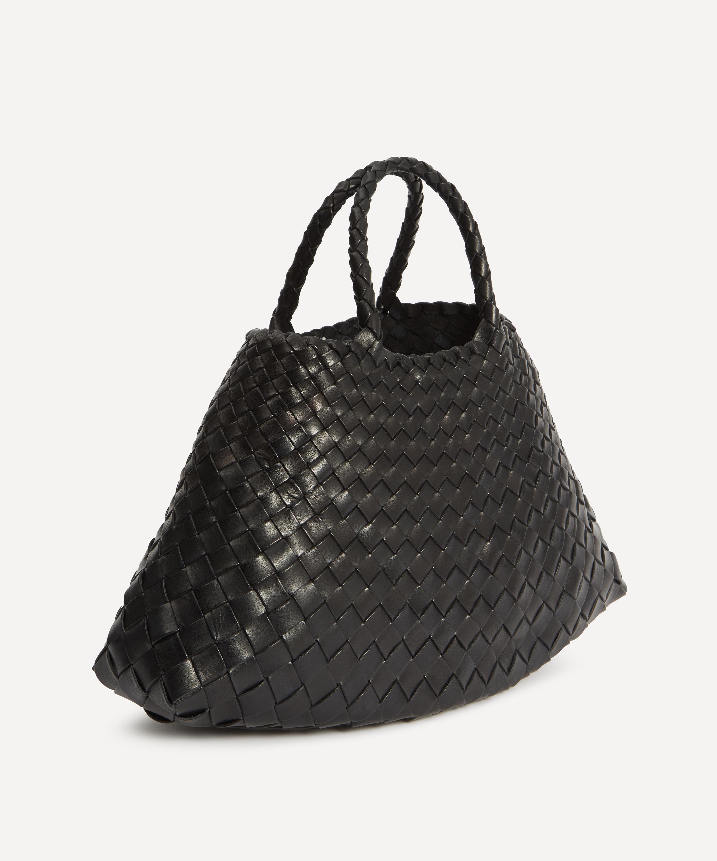 Maria Woven Leather Basket Bag