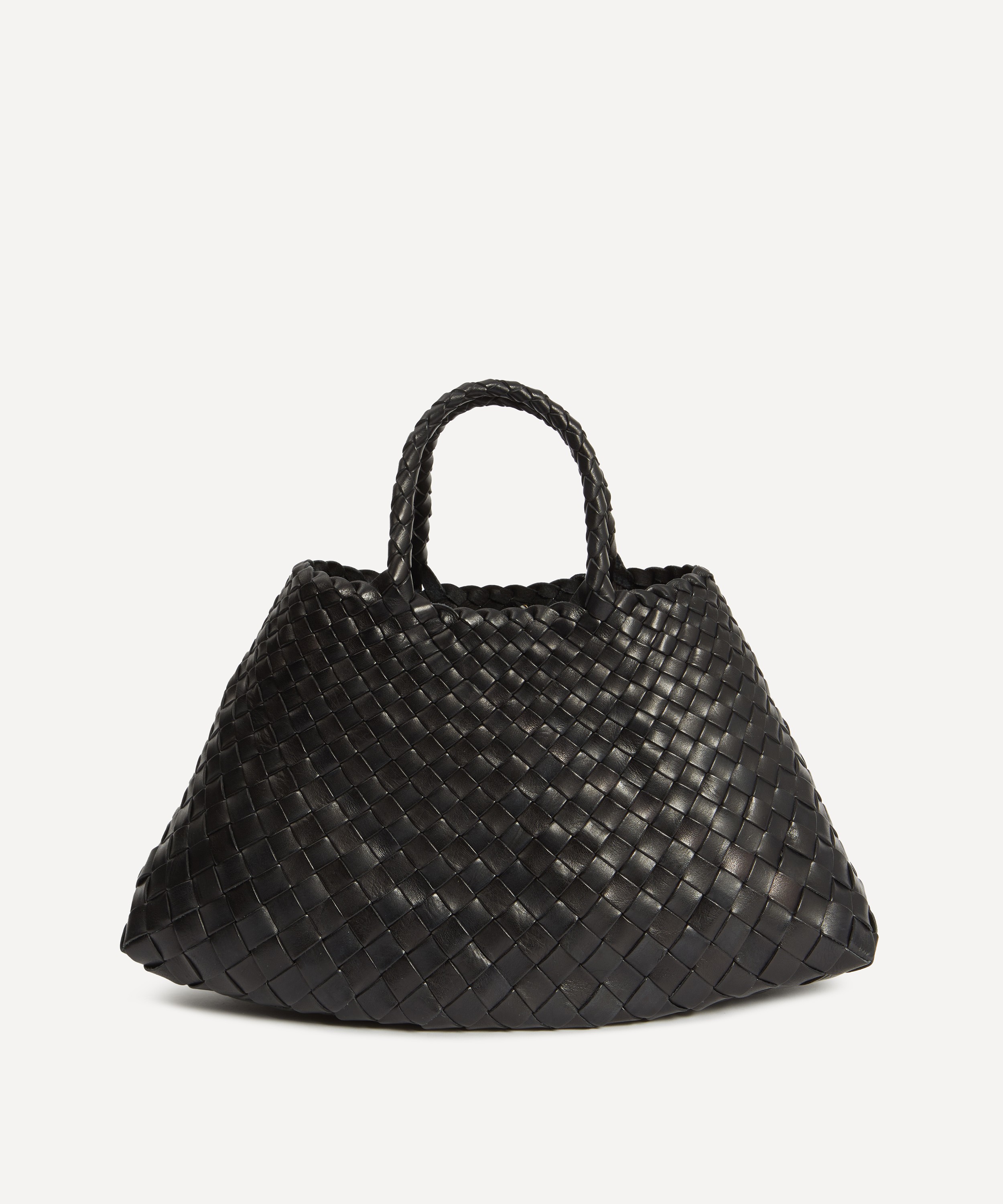 Small Woven Leather Tote