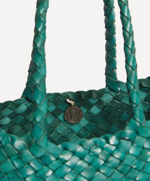 Dragon Diffusion - Small Santa Croce Woven Leather Tote Bag image number 3