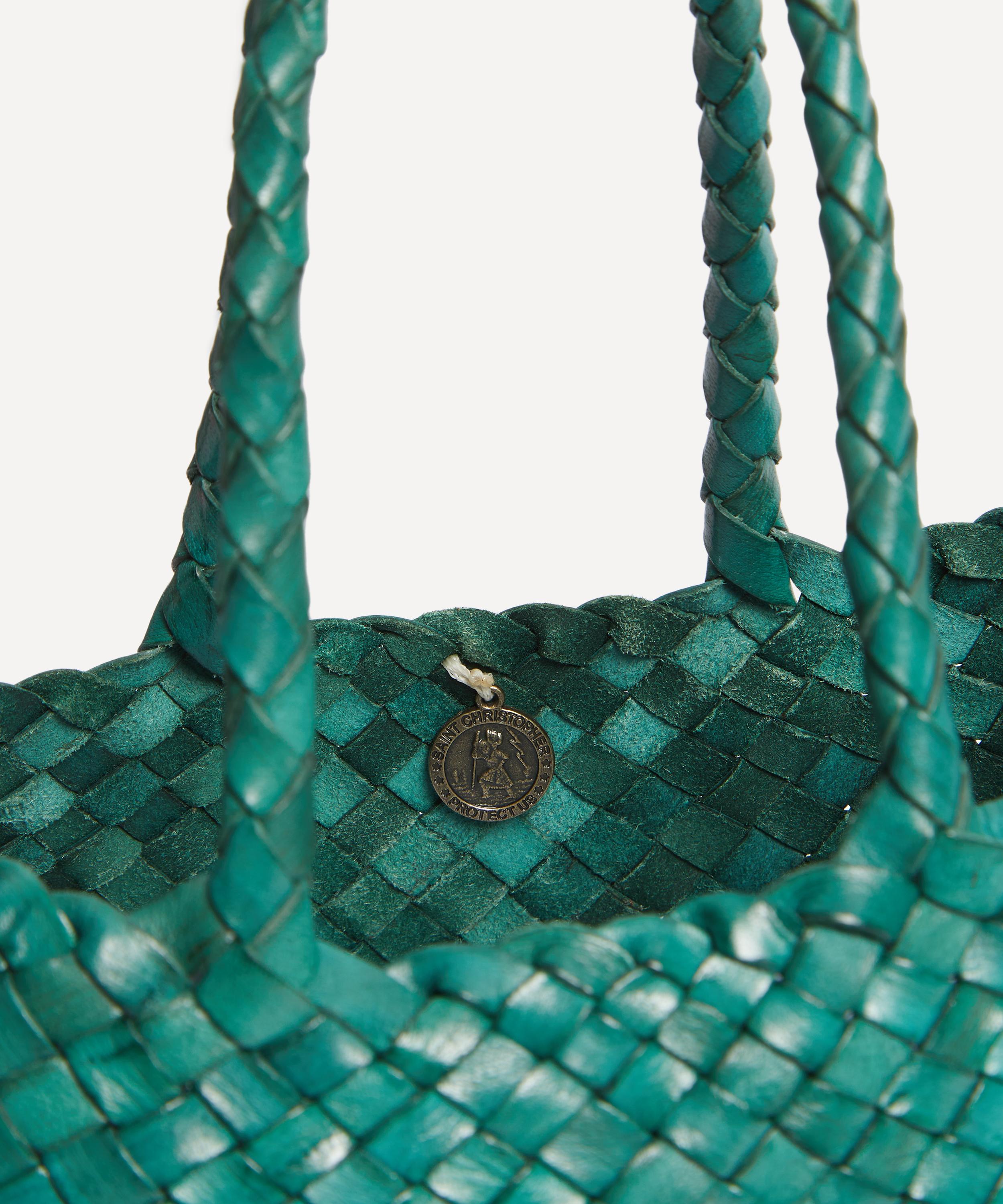 Dragon Diffusion - Small Santa Croce Woven Leather Bag image number 