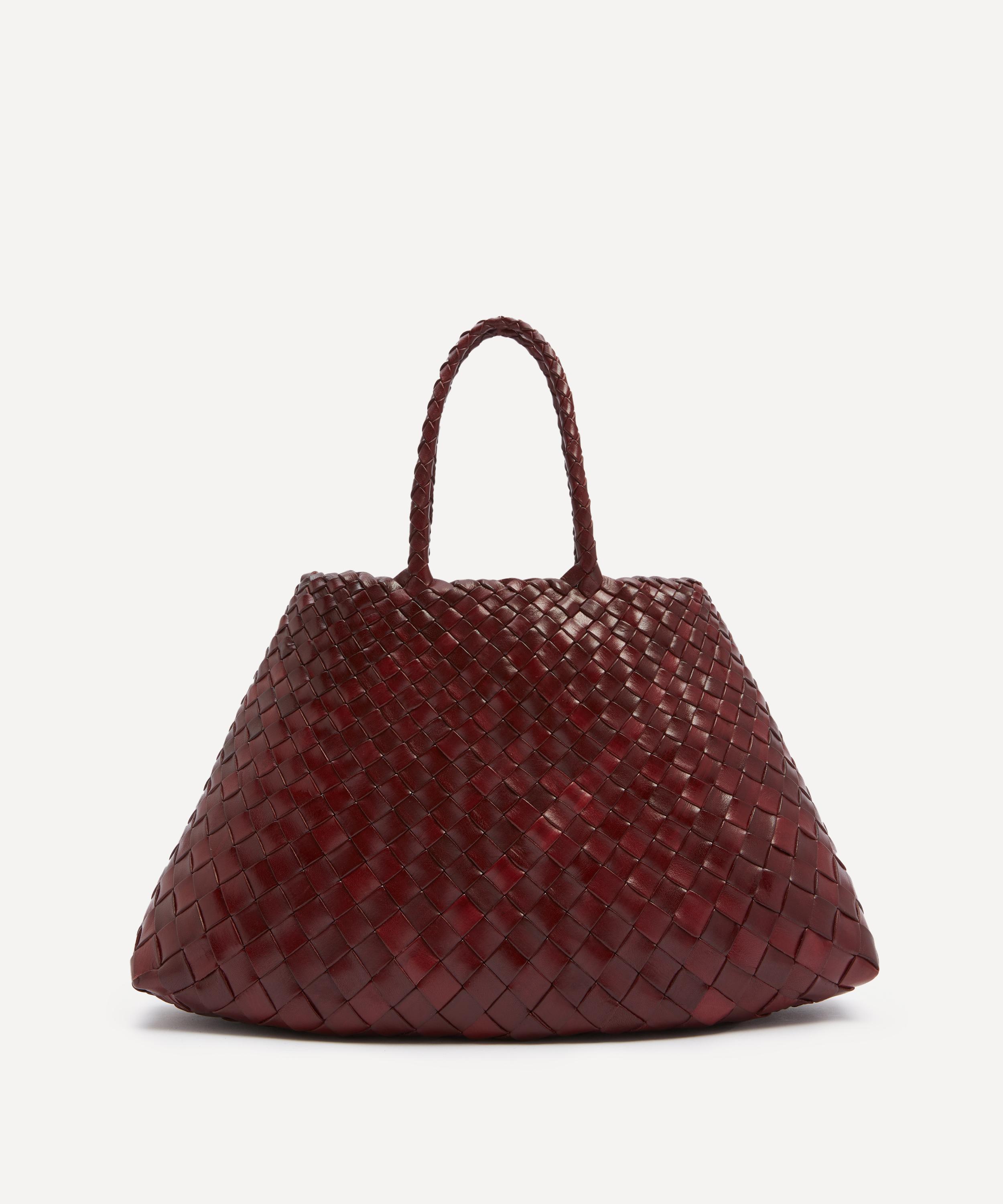 Dragon Diffusion - Small Santa Croce Woven Leather Tote Bag image number null