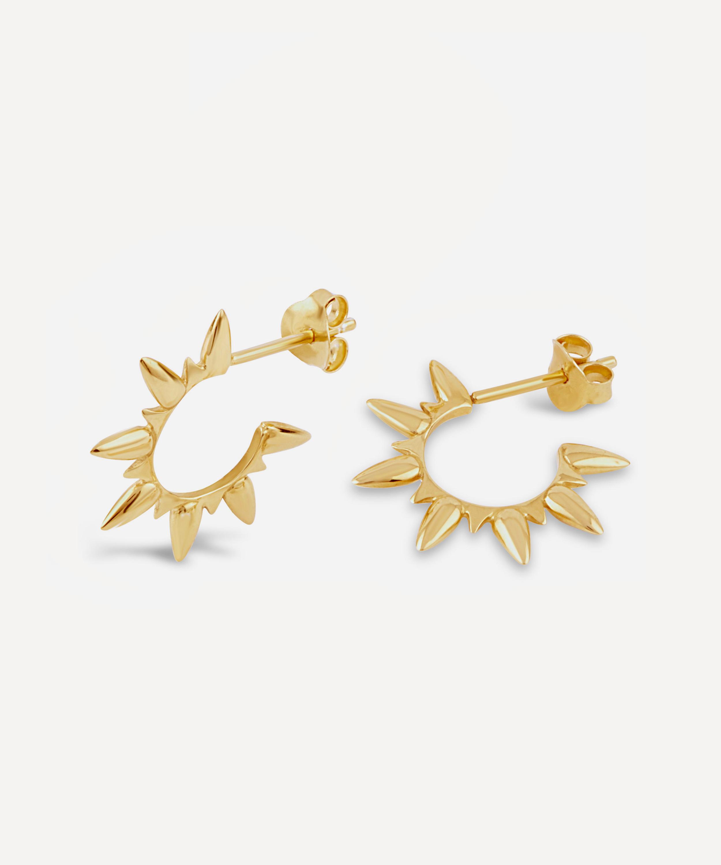 Dinny Hall - Gold Plated Vermeil Silver Sunbeam Ada Hoop Earrings image number 0