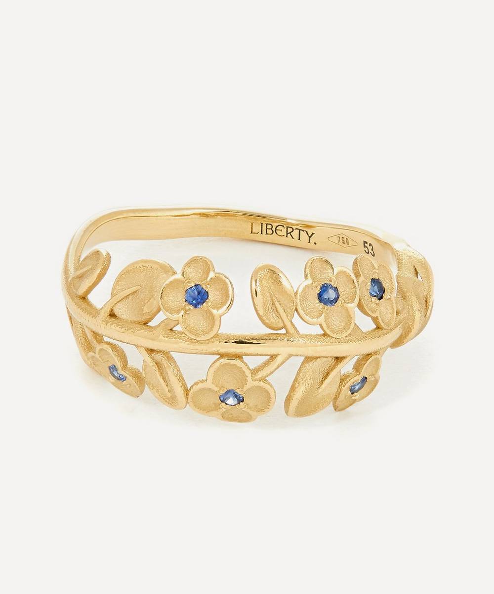 Liberty - Gold Blue Sapphire Bouquet Ring