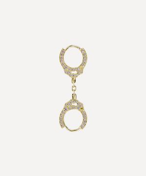 Maria Tash - 18ct 8mm Double-sided Diamond Handcuff and Short Chain Hoop Earring image number 4