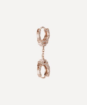 Maria Tash - 18ct 8mm Double-sided Diamond Handcuff and Short Chain Hoop Earring image number 0