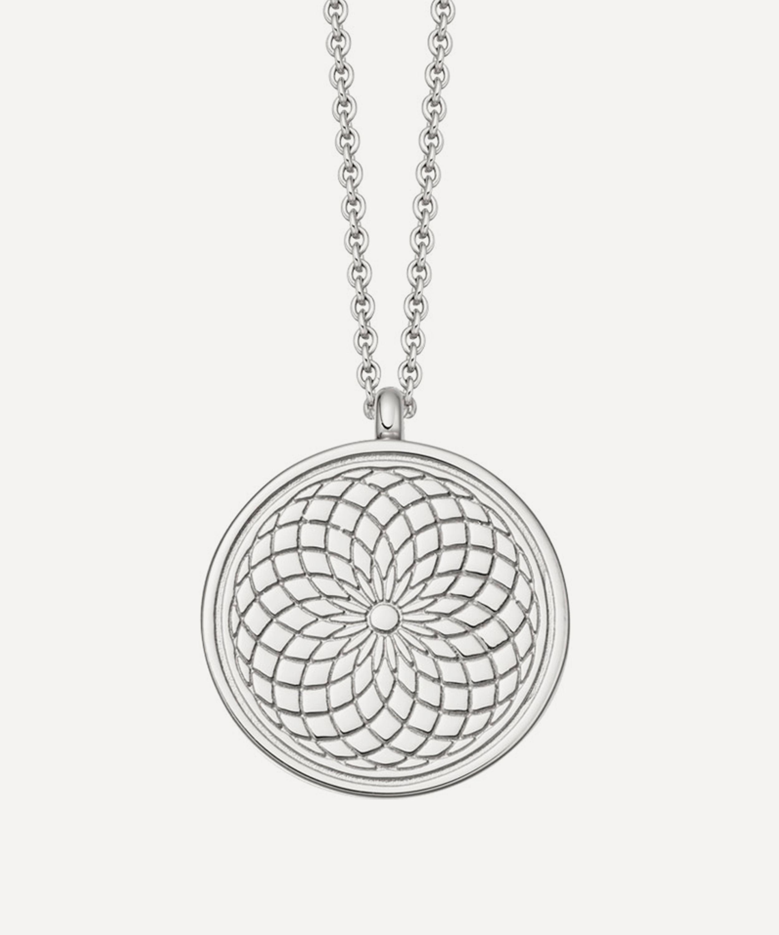 Astley Clarke - Silver Celestial Radial Locket Necklace image number 0