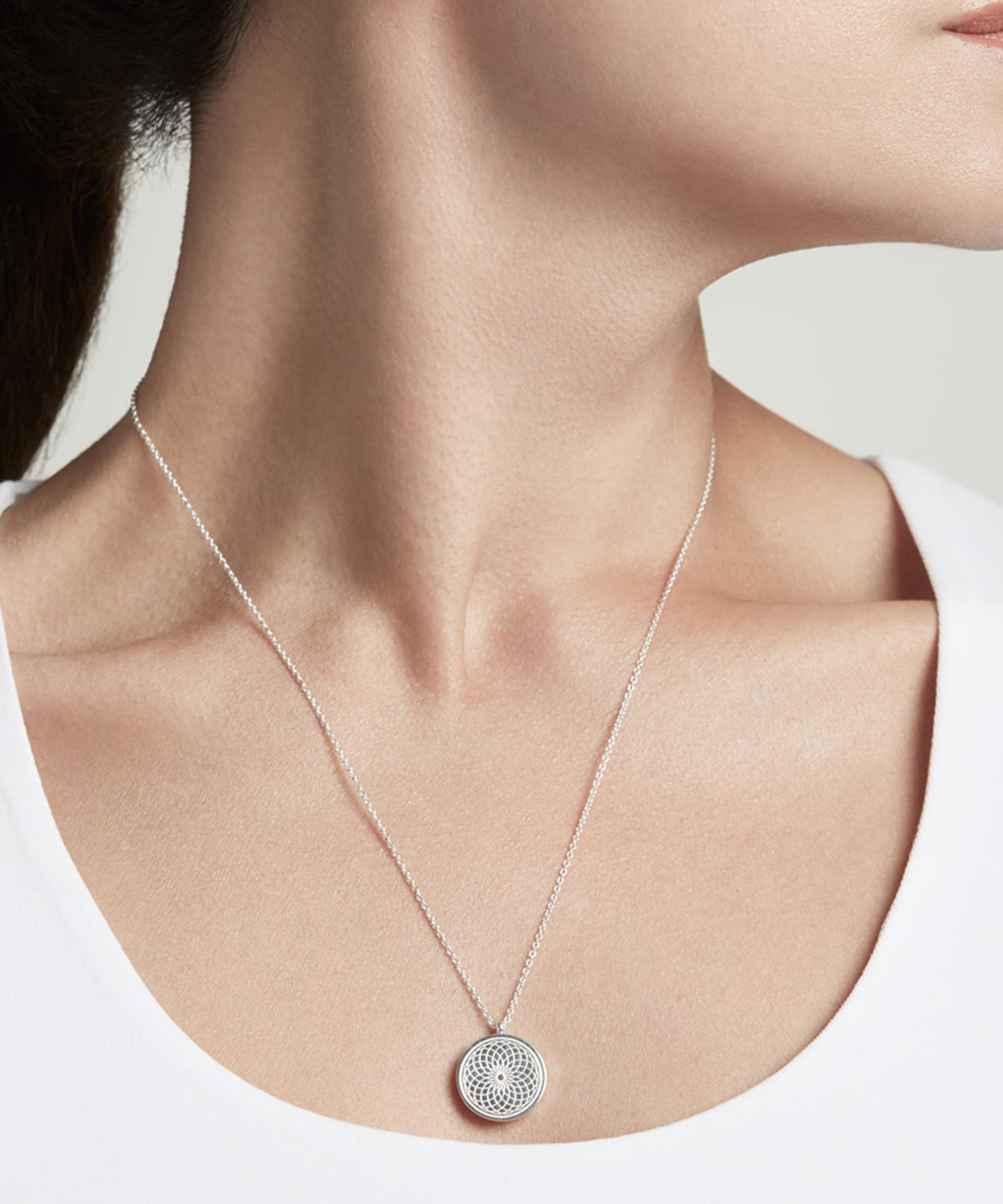 Astley Clarke - Silver Celestial Radial Locket Necklace image number 1