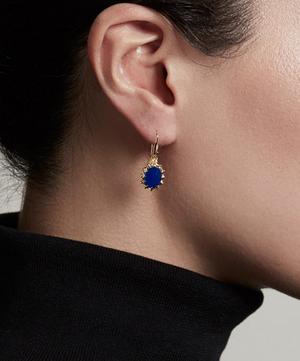 Astley Clarke - Gold Plated Vermeil Silver Floris Lapis Lazuli Drop Earrings image number 1