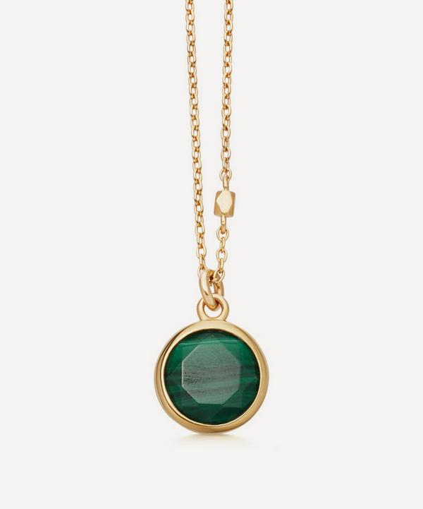 Astley Clarke - Gold Plated Vermeil Silver Stilla Malachite Pendant Necklace image number null