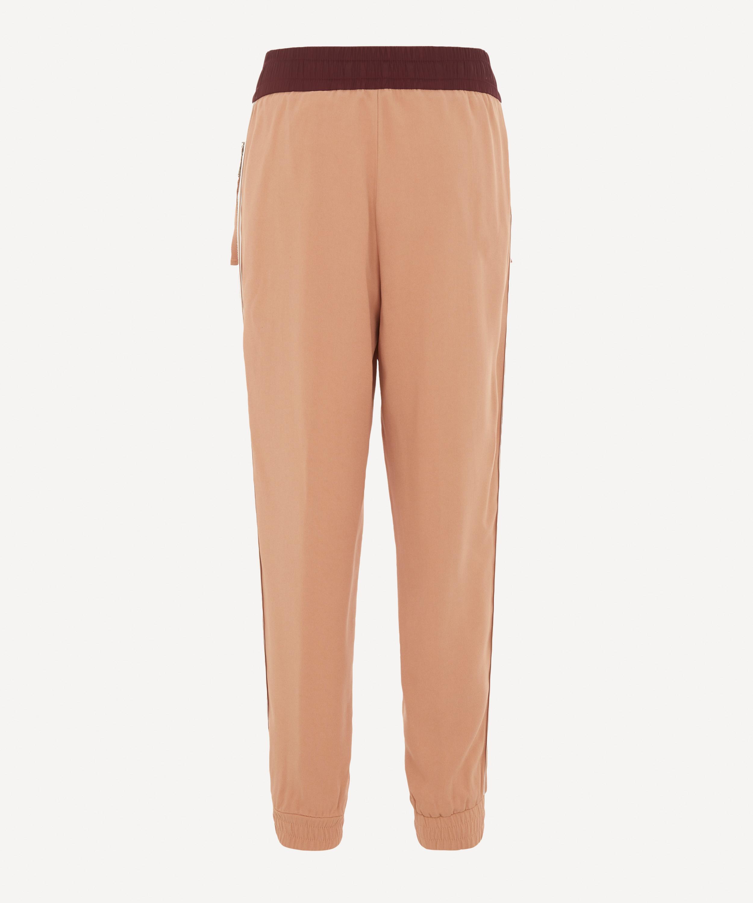 satin tapered trousers