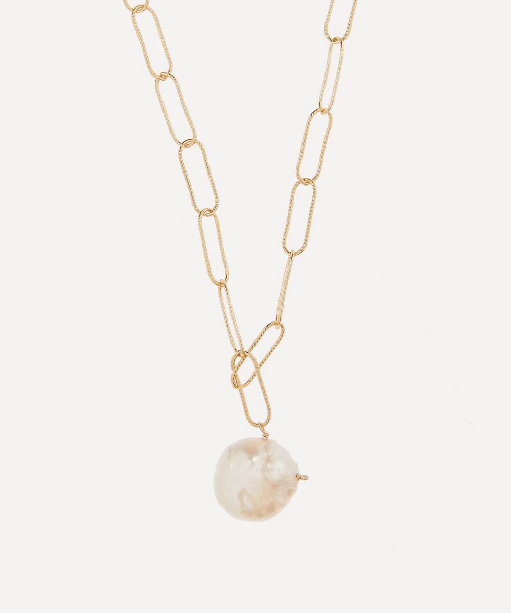 Alighieri - Gold-Plated The Water Bearer Baroque Pearl Pendant Necklace