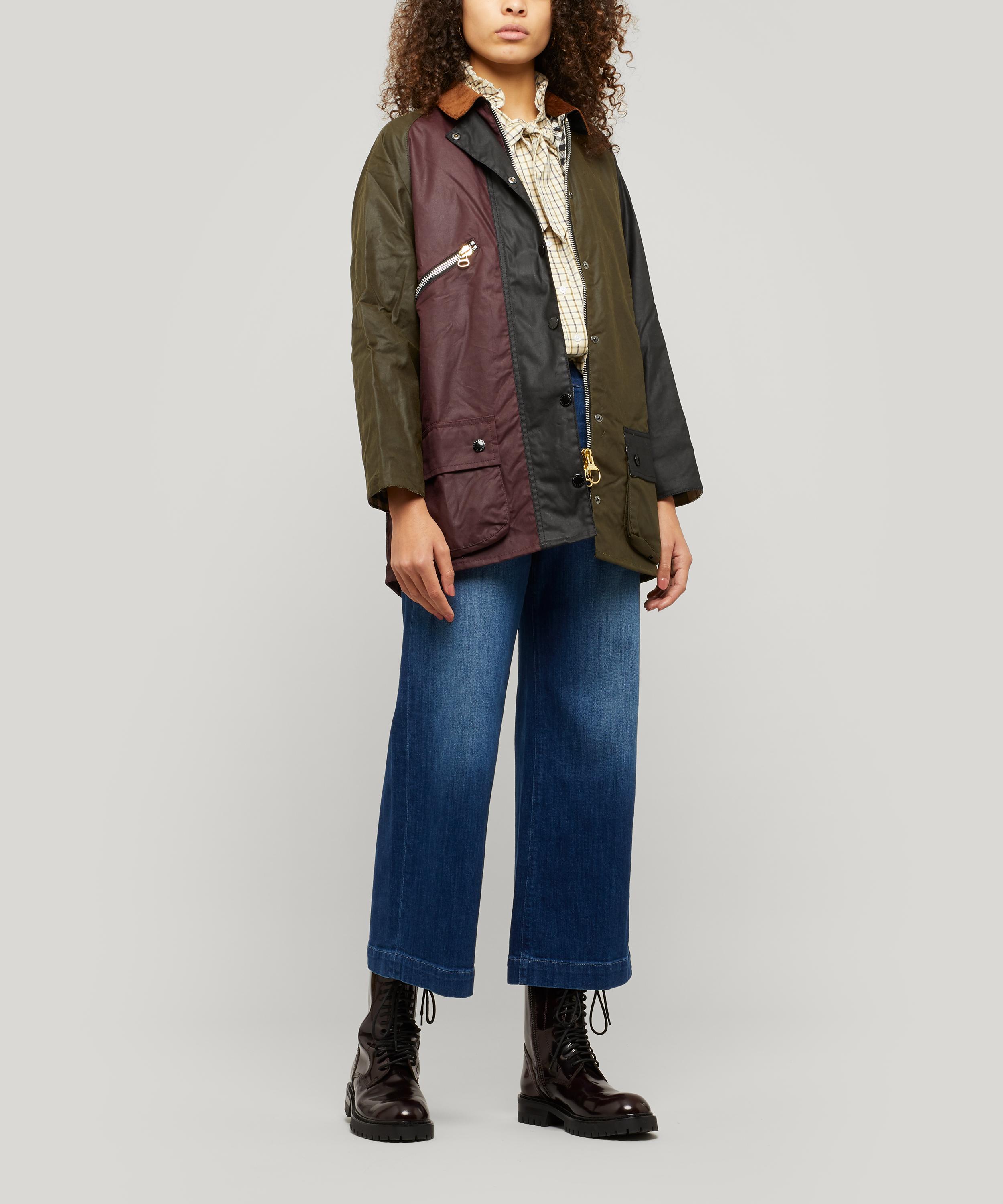 barbour by alexachung patch waxed cotton jacket