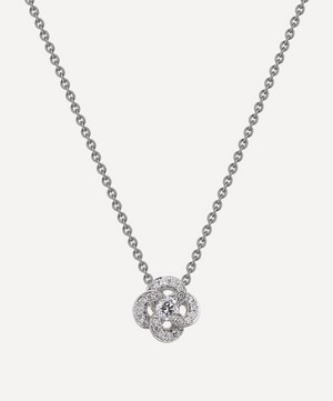 Shaun Leane - 18ct White Gold Entwined Diamond Pavé Flower Pendant Necklace image number 0