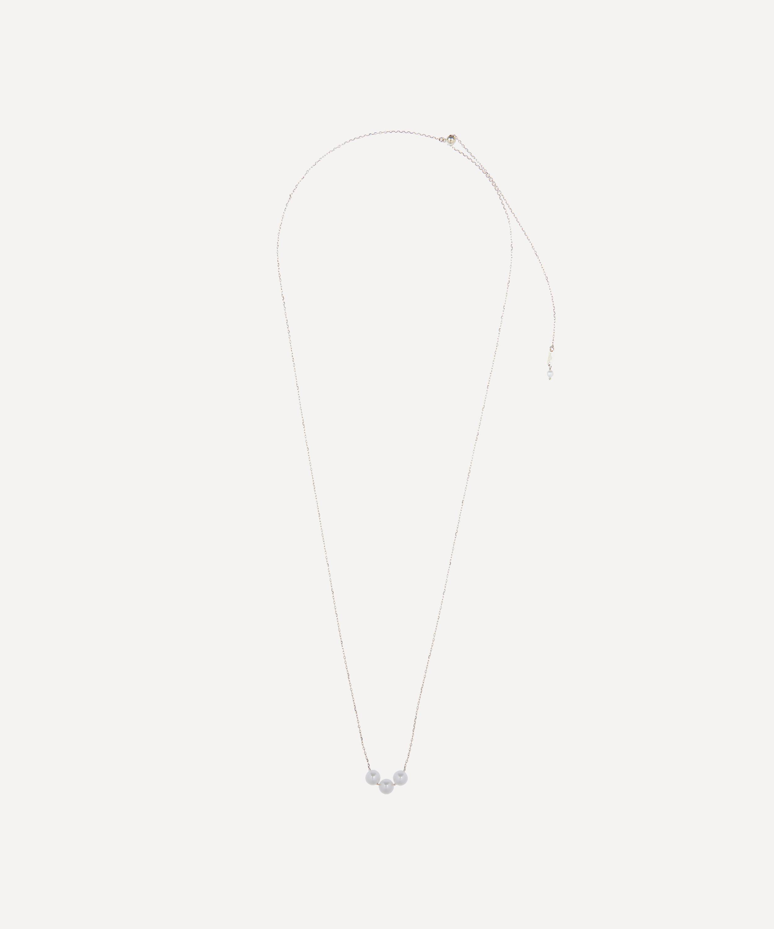 Mizuki Gold Triple Pearl Necklace | Liberty