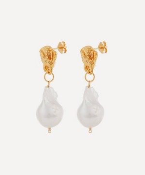 Alighieri - Gold-Plated The Fragment of Light Baroque Pearl Drop Earrings image number 2