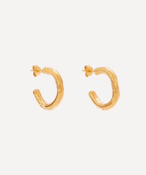 Alighieri - Gold-Plated The Etruscan Reminder Hoop Earrings image number null