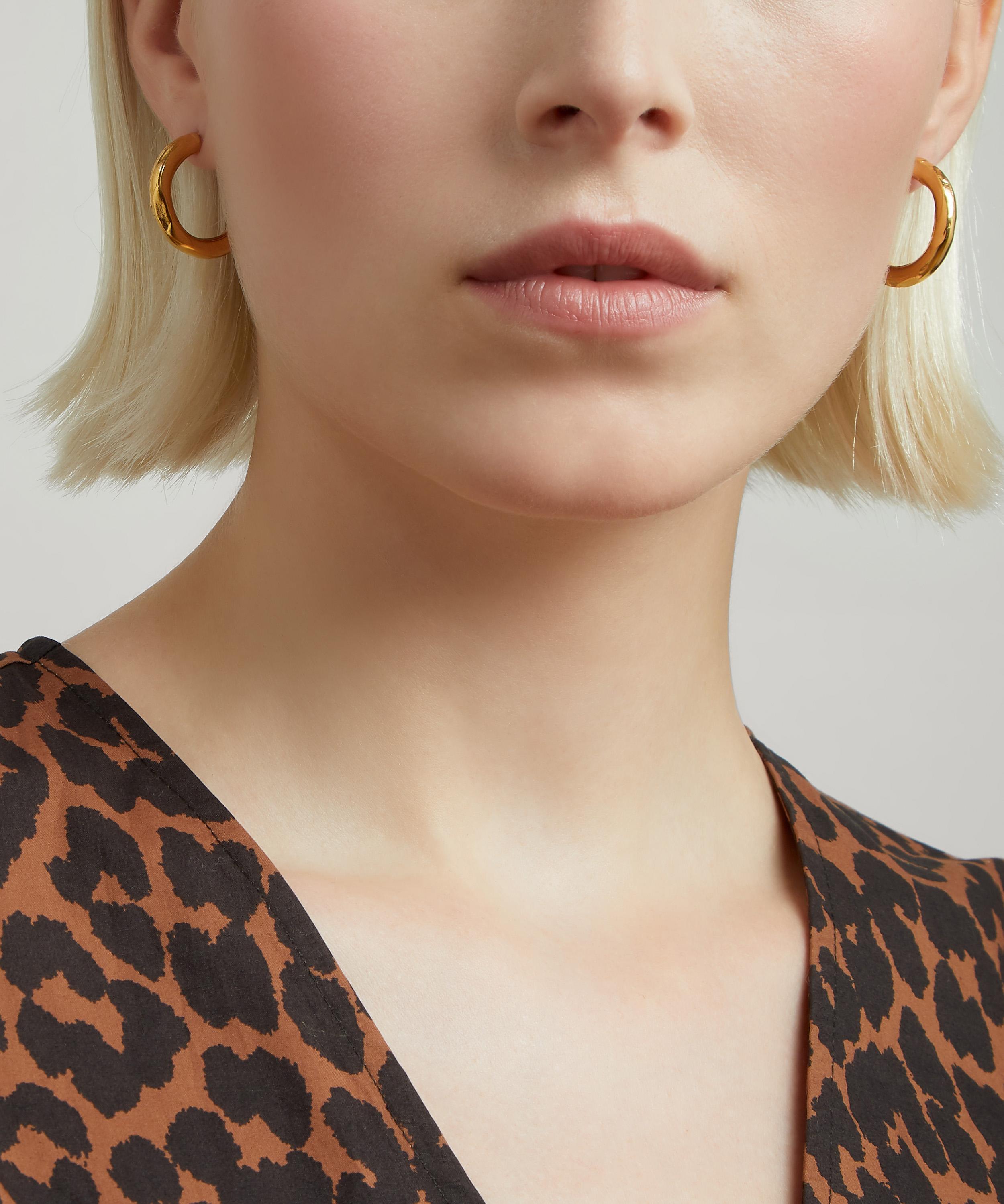 Alighieri - Gold-Plated The Etruscan Reminder Hoop Earrings image number 1