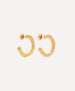 Alighieri - Gold-Plated The Etruscan Reminder Hoop Earrings image number 3