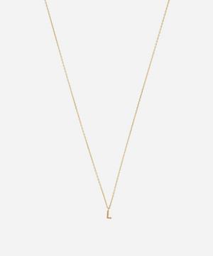 AURUM + GREY - 9ct Gold L Initial Pendant Necklace image number 0