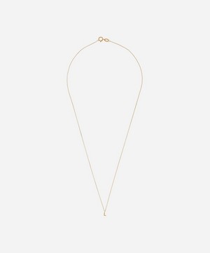 AURUM + GREY - 9ct Gold L Initial Pendant Necklace image number 2