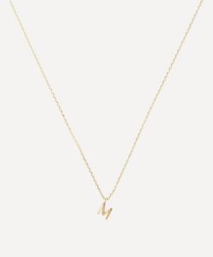 9ct Gold M Initial Pendant Necklace